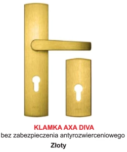 Klamka AXA DIVA bez zabezp.