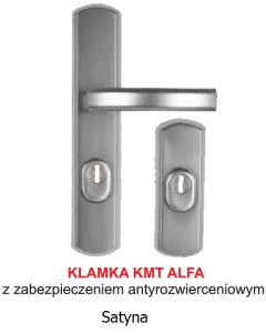 Klamka KMT ALFA z zabezp.